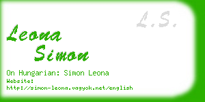 leona simon business card